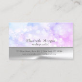 Elegant Stylish Silver, Bokeh Loyalty Kaart (Achterkant)