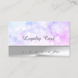 Elegant Stylish Silver, Bokeh Loyalty Kaart