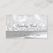 Elegant Stylish Silver Bokeh Loyalty Kaart (Voorkant)