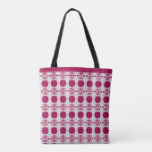 Elegant Stylish Silver & Burgundy Oval Pattern Tote Bag (Achterkant)