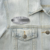 Elegant Stylish Silver Stripe, Swirls Naamplaatje (In situ)