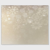 Elegant Stylish Snowflakes Holiday Cadeaupapier (Vlak)