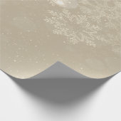 Elegant Stylish Snowflakes Holiday Cadeaupapier (Hoek)