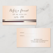 Elegant Stylish Striped Reference Kaart (Voorkant / Achterkant)