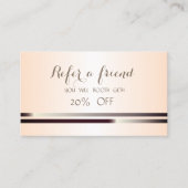 Elegant Stylish Striped Reference Kaart (Voorkant)