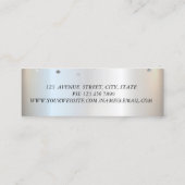 Elegant Stylish Trendy, Silver Confetti Mini Visitekaartje (Achterkant)
