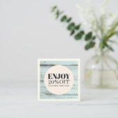 Elegant Stylish Turquoise Pastel Blue Coupon (Staand voorkant)
