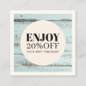 Elegant Stylish Turquoise Pastel Blue Coupon (Voorkant)