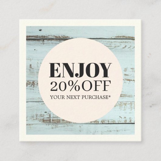 Elegant Stylish Turquoise Pastel Blue Coupon (Voorkant)