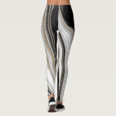Elegant Stylish White Marble Leggings (Achterkant)
