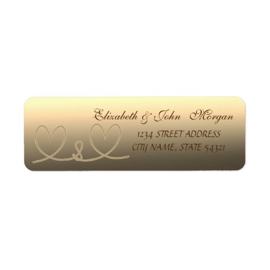 Elegant StylishRope Hearts Address Label (Voorkant)