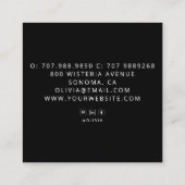 Elegant Stylized Mandala  Vierkante Visitekaartje (Achterkant)