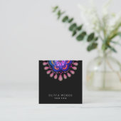 Elegant Stylized Mandala  Vierkante Visitekaartje (Staand voorkant)