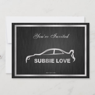 Elegant Subbie Love Uitnodiging