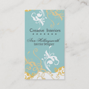 Elegant subtiel artistiek veeg pastel blauw Daylil Visitekaartje