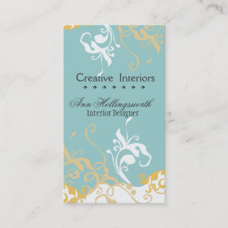 Elegant subtiel artistiek veeg pastel blauw Daylil Visitekaartje