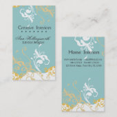 Elegant subtiel artistiek veeg pastel blauw Daylil Visitekaartje (Voorkant / Achterkant)