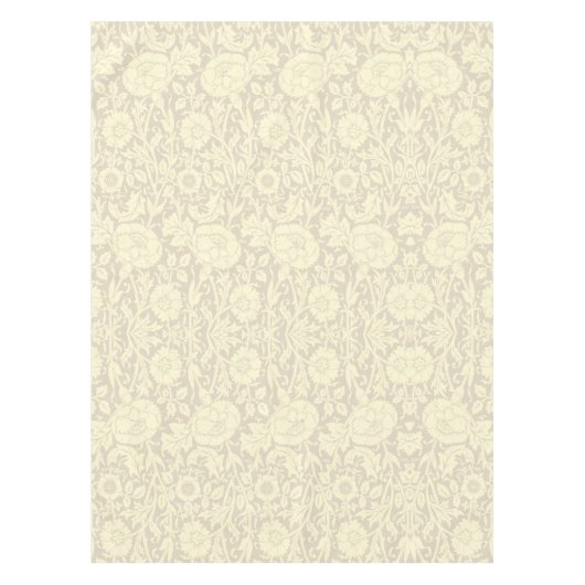 Elegant subtiel beige crème bloemenpatroon tafelkleed (Voorkant)