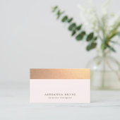 Elegant subtiel Gold Glitter Licht Roze Visitekaartje (Staand voorkant)