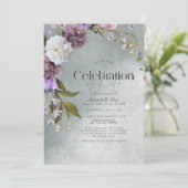 Elegant subtiel groen bloemen begrafenismonument kaart (Staand voorkant)