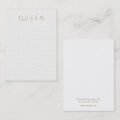 Elegant subtiel patroon met juwelenvertoning visitekaartje (Voorkant / Achterkant)