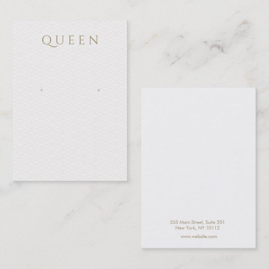 Elegant subtiel patroon met juwelenvertoning visitekaartje (Voorkant / Achterkant)