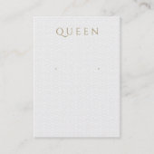 Elegant subtiel patroon met juwelenvertoning visitekaartje (Voorkant)