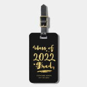 Elegant Succes Gold Aangepaste Datum Bagagelabel (Voorkant verticaal)