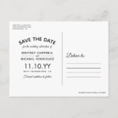 Elegant  Succulent Bloemen Save the Date Aankondigingskaart (Achterkant)