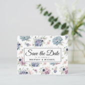 Elegant  Succulent Bloemen Save the Date Aankondigingskaart (Staand voorkant)