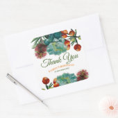 Elegant Succulent Dank u Square Sticker (Envelop)