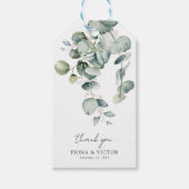 Elegant Succulent Eucalyptus Greenery Wedding Cadeaulabel (Voorkant)