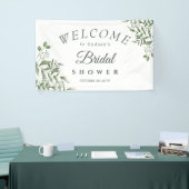 Elegant Succulent Eucalyptus Leaves vrijgezellenfe Spandoek (Beurs)