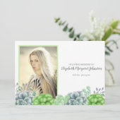 Elegant Succulent Garden in het houden van geheuge Bedankkaart