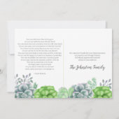 Elegant Succulent Garden in het houden van geheuge Bedankkaart