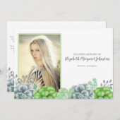 Elegant Succulent Garden in het houden van geheuge Bedankkaart