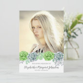 Elegant Succulent Garden in het houden van geheuge Bedankkaart