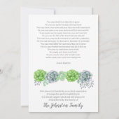 Elegant Succulent Garden in het houden van geheuge Bedankkaart