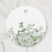 Elegant Succulent Greenery Wedding Bedankt Bedankjes Labels (Achterkant)