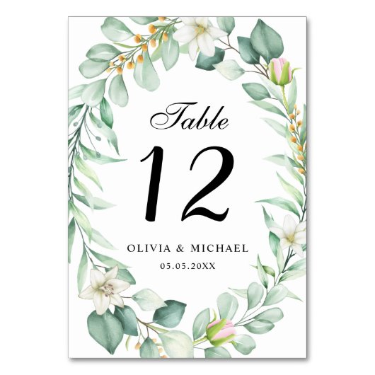 Elegant Succulent Greenery Wedding Kaart (Achterkant)