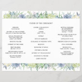 Elegant Succulent Groen Huwelijksprogramma Flyer (Achterkant)