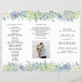 Elegant Succulent Groen Huwelijksprogramma Flyer (Voorkant)