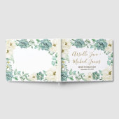 Elegant Succulent Waterverf Floral Gastenboek (Volledig)