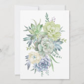 Elegant Succulent Wedding Save the Dates Kaart (Achterkant)