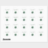 Elegant Succulent Wedding Uitnodiging Ronde Sticker (Vel)