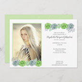 Elegant Succulents Celebration of Life Funeral Bedankkaart (Voorkant / Achterkant)