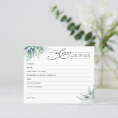 Elegant Succulents Greenery Advice Kaart (Staand voorkant)