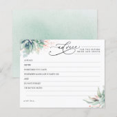 Elegant Succulents Greenery Advice Kaart (Voorkant / Achterkant)