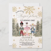 Elegant Sugar Plum Nutcracker Invite Kaart (Voorkant)