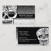 Elegant Sugar Skull Magic Ombre Mode Boutique Visitekaartje (Voorkant / Achterkant)